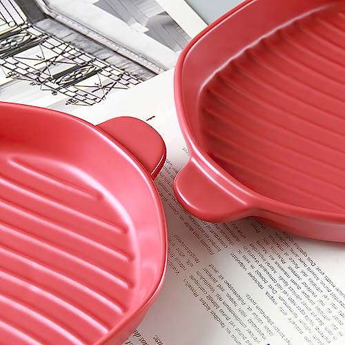 Set di 2 pirofile da forno ovali in ceramica, 26,7...