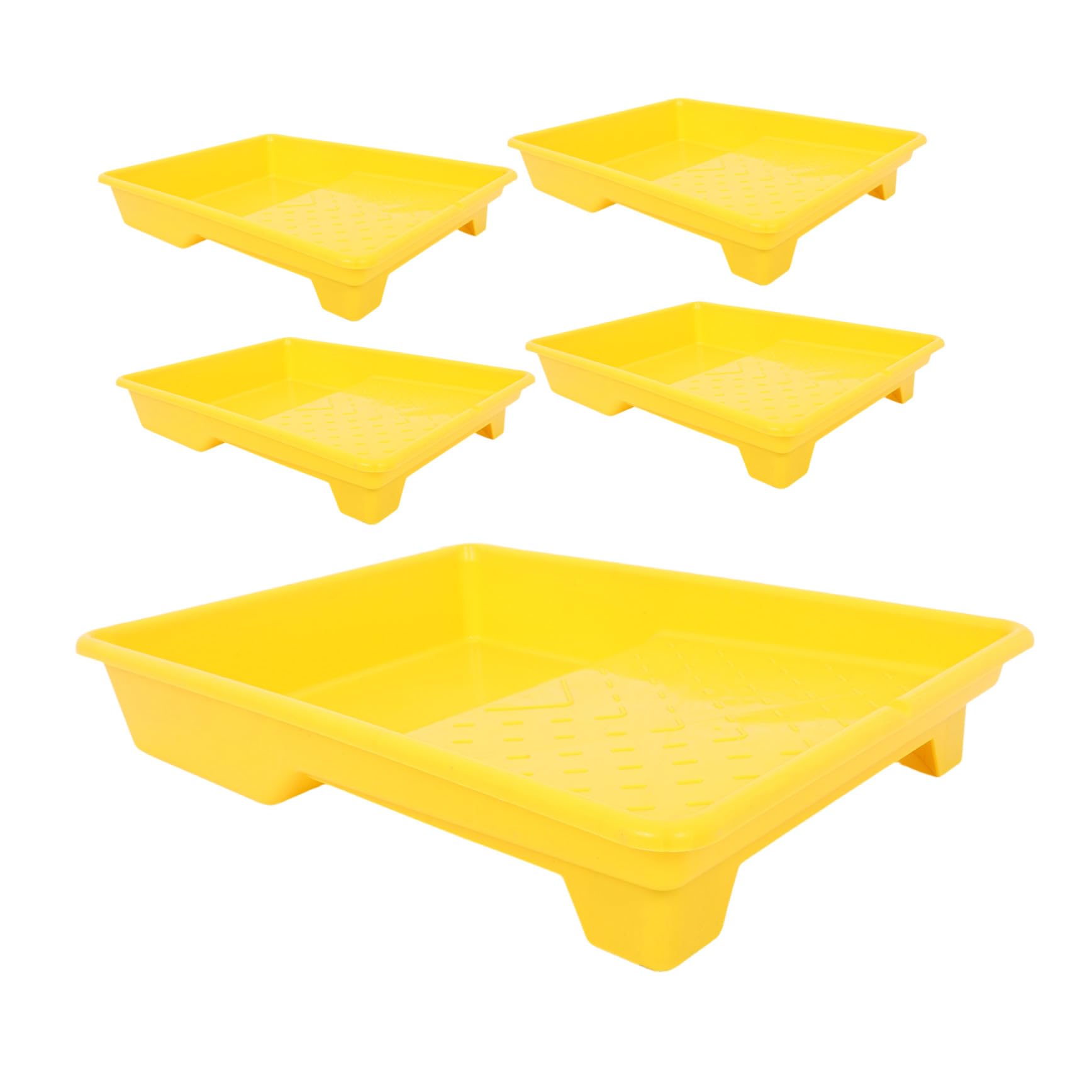 5 Stück Teiliges Kunststoff Farbwanne mit Ergonomischem Design Wiederverwendbar Leicht und Kompakt Geeignet für Farbtypen für Innen Außenanstriche Praktische Maler