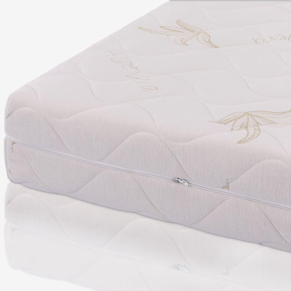MiaSuite MATERASSO PER CULLA LUPIN BABY 50X125 ALTO 14 CM SFODERABILE IN WATERFOAM POLIURETANO ORTOPEDICO PER LETTINO