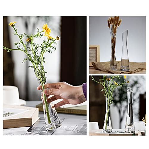 Vase en verre transparent et soufflé pour décoration de mariage et maison - 7