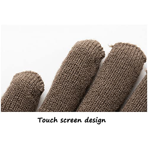 Gants de neige unisexes chauds et imperméables couleur marron