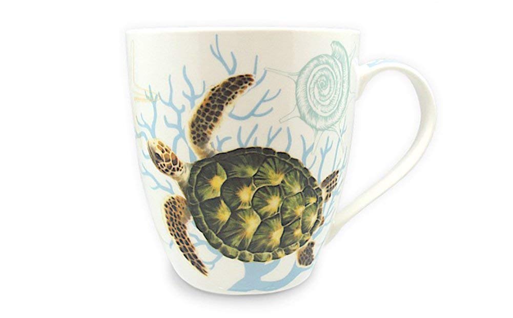 Island Heritage18 oz Hawaiian U-Shape Mug Honu Turtle Voyage