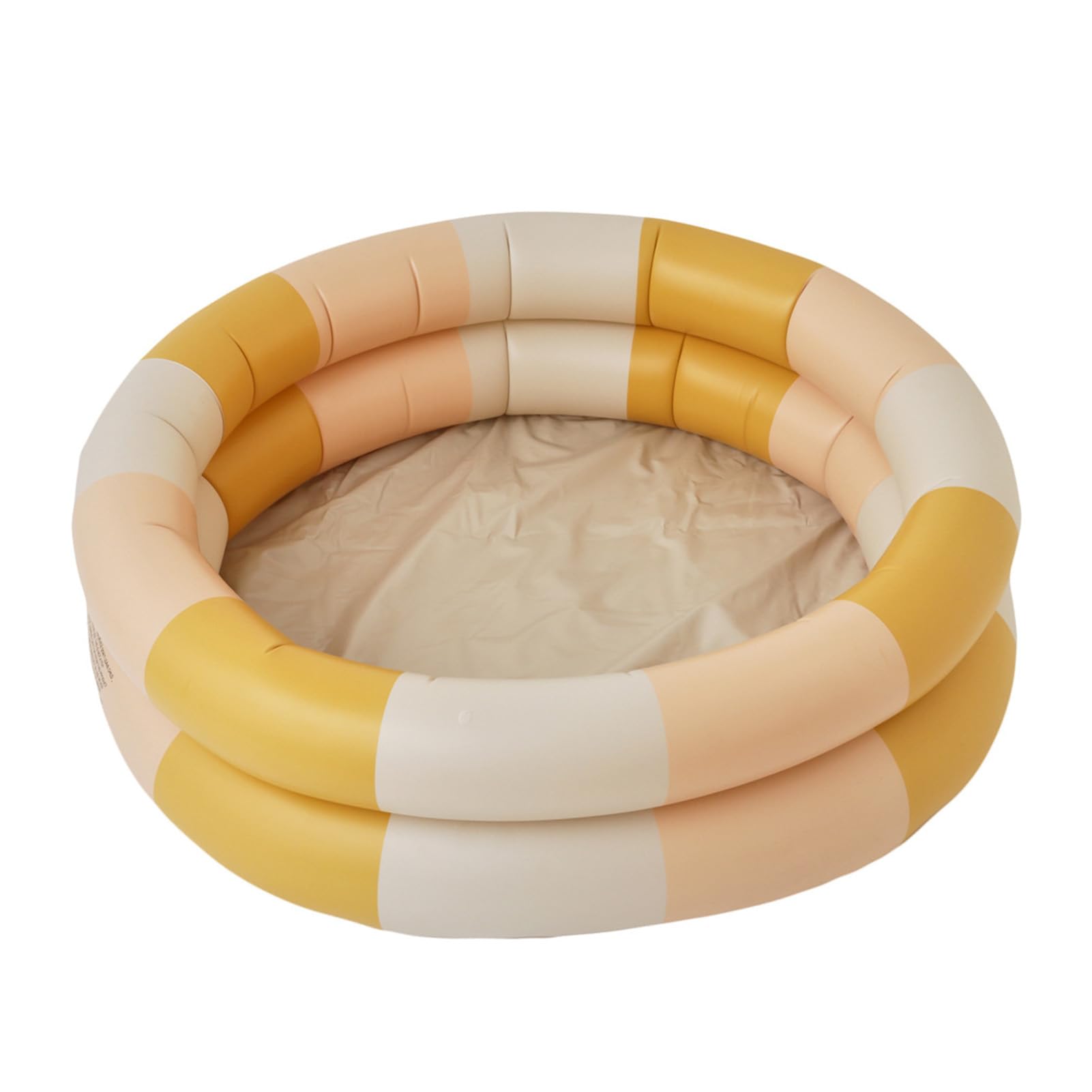 Piscine gonflable enfants ronde jaune en PVC robuste et sécurisé
