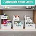 Petiza Under Sink Organizer Adjustable Height 2 Tier Bathroom Organizer Pull Out Cabinet Organer kitchen organizers and storage fridge organizers and storage,White,XL-1 Pack
