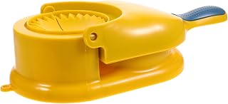 Toyvian Molde Manual para Hacer Dumplings Prensa para Piel de Dumpling con Mango Ergonómico Herramienta Resistente para Cocina y Restaurantes Fácil de Limpiar Color Amarillo