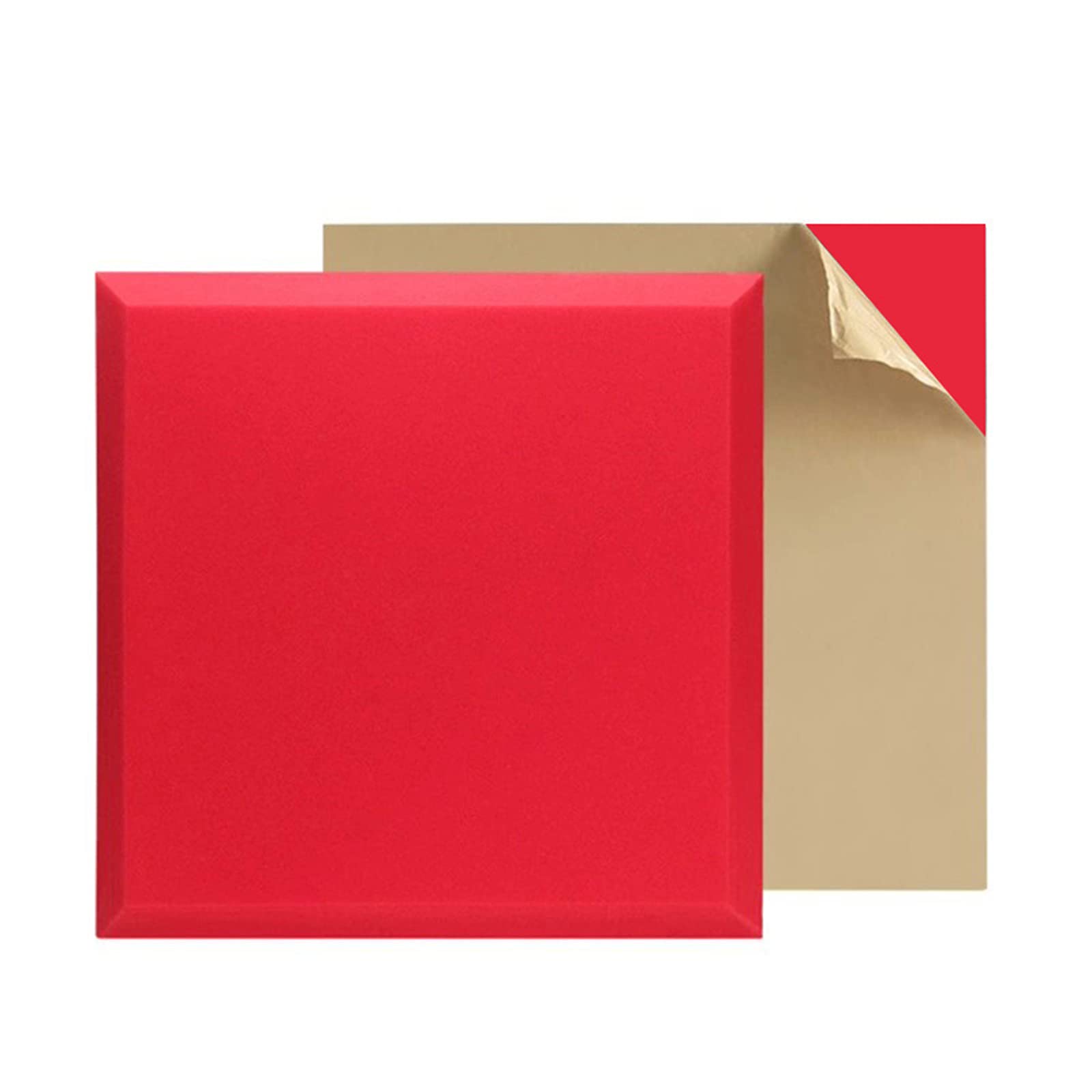 Pannelli Acustici Cinematografici, Decorazione della Parete Pannelli in Schiuma Acustica Adesivo Decorativo da Parete per Interni Addensare Cotone Fonoassorbente/Rosso/50X,Yellow-50X50X5Cm