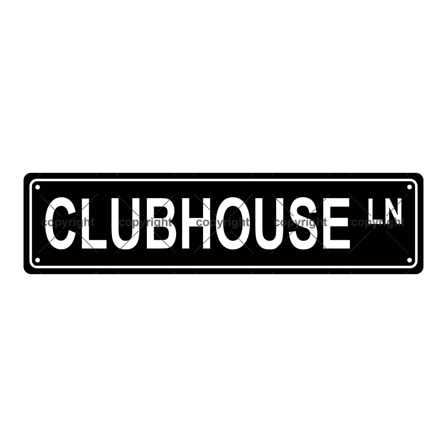 Clubhouse LN Space Metal Tin Street Sign Bar Cafe Garage Cave Home Room Wall Bathroom Farmhouse Garden Porch Patio Decor,4x16 Inch