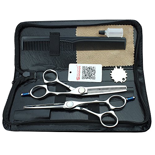 Ciseaux de coupe 6 pouces 440c et ciseaux effileurs pour salon de coiffure - 2