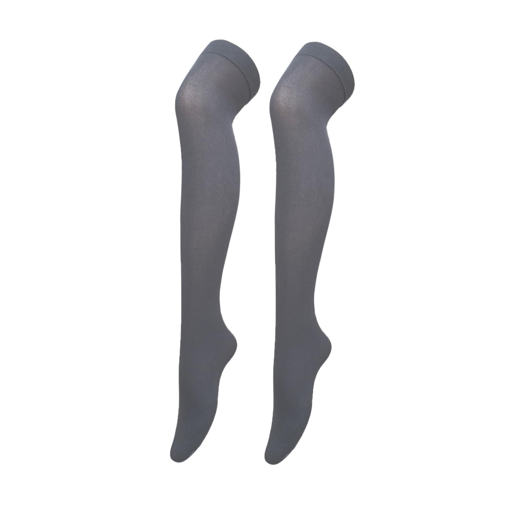 Women's Opaque Stretchy Nylon Over Knee Thigh High Stockings Costume Socks