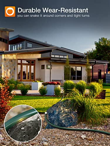 Outdoor Extension Cord 25 Feet Waterproof Heavy Duty Green 16 Awg 3 Prong, Flexible Long Wires Perfect For Home Or Office Use, Ul Listed #TOP5