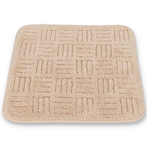 Casatessile Tappeto da Bagno Cotone City Tappeto Bagno Grande, Scendidoccia, Tappeto Bagno Assorbente - Beige Sabbia, 55x55 cm.