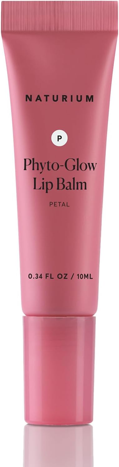 Naturium Phyto-Glow Lip Balm | With Shea Butter & Squalane, Sheer Tinted Colour | 10 ml, Petal