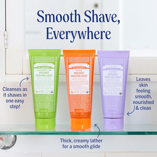 Dr. Bronner's - Organic Shaving Soap (Peppermint, 7 Ounce) - Certified Organic, Sugar and Shikakai Powder, Soothes and Moisturizes for Close Comfortable Shave, Use on Face, Underarms and Legs - image 5