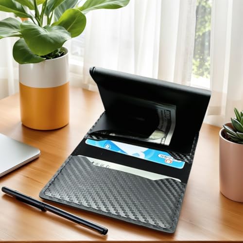 Men Wallet,with Money Clip 10 Cards Metal,RFID Shielding Anti-Theft Credit Card Aluminum Alloy Card Holder,Metal Men's Multi-Card Slot Wallet(Black)4