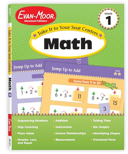 Evan-Moor Take It to Your Seat Math Centers, Grade 1 (Take It to Your Seat Math Centers)
