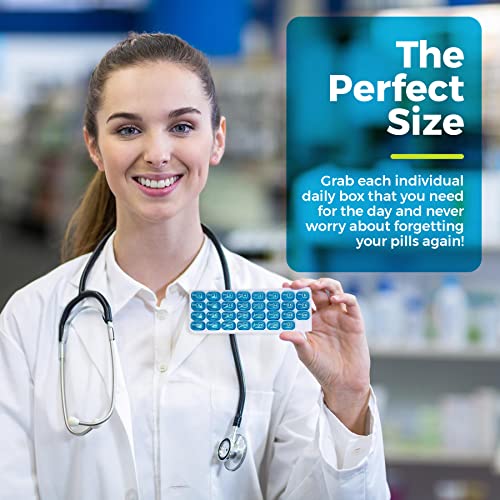 Maandelijkse Pill Organizer - 31 dagen Pill Organizer met grote verwijderbare medicatie Pods, draagbare pillendoosje en houder voor dagelijkse medicijnen en vitaminen, zeer geschikt voor reizen door MEDca - Afbeelding 6