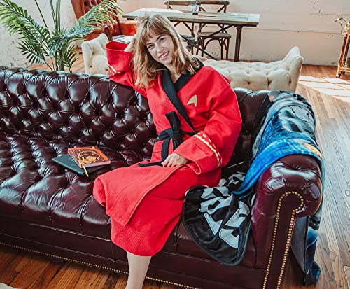 Star Trek: The Original Series Waffle-Weave Cotton Adult Robe | Red Operations4