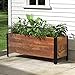 Amazon Basics Recycled Wood Rectangular Garden Planter, Brown, 37 x 13 x 15 Inch (LxWxH)