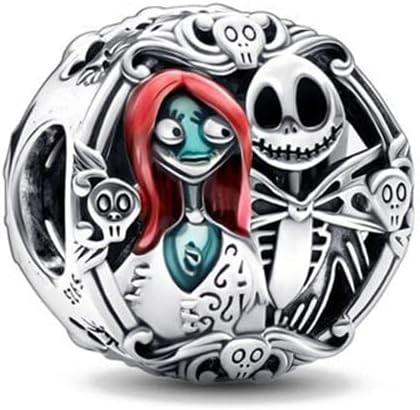 Miniatura 4 de Redjogn Dijes de cuentas de personajes festivos para mujeres pulseras y collares de plata de ley 925 con circonita cúbica 5A regalo de joyería del