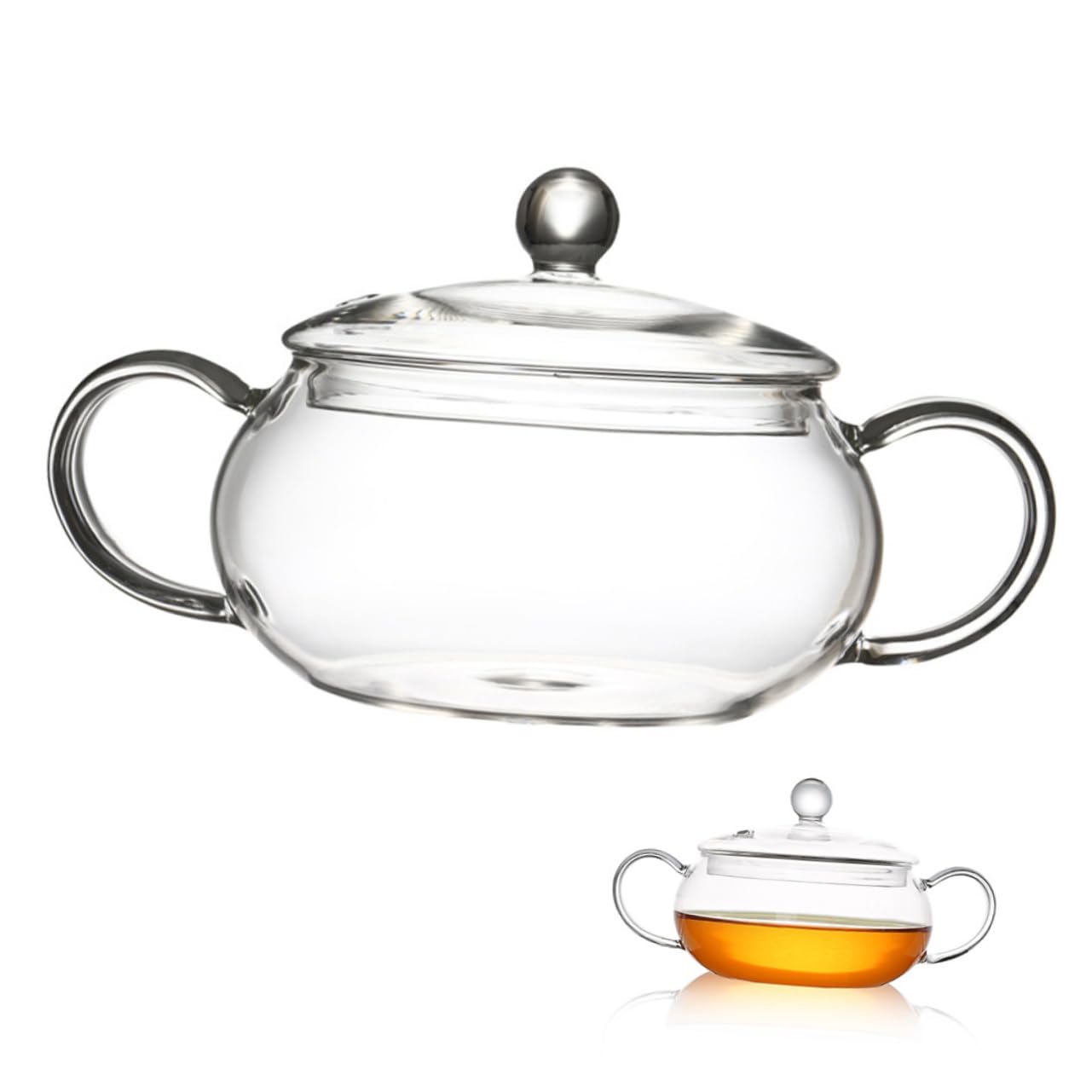 Casserole en verre transparente 1400ml pour mijoter les plats
