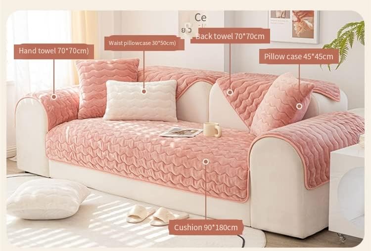 Miniatura 4 de LUBOSE Fundas de sofá de terciopelo, protectores de funda de sofá lavables, fundas de sofá de felpa, protectores de sofá, toallas de sofá, mantas de