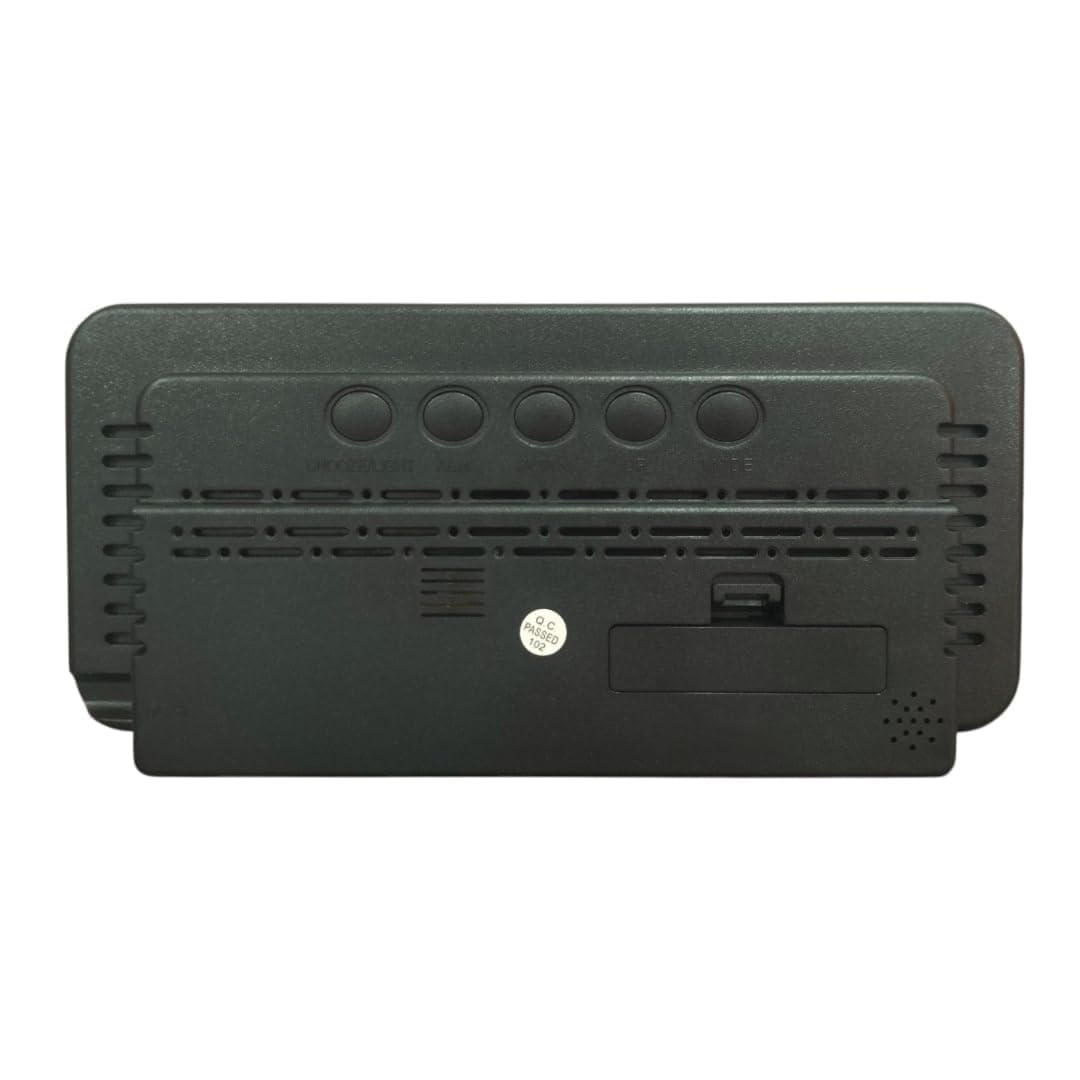 Back view of Cadmos LED Digital Alarm Clock showing control buttons