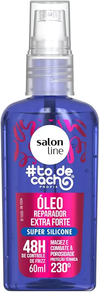 Salon Line, Óleo Reparador Extra Forte, #TodeCacho, Super Silicone, Vegano - Para Cabelos Cacheados, 60ml