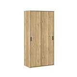 Duérmete Online - Armario de Dos Puertas Correderas con Altillo Modelo Alella para Dormitorios de Matrimonio e Infantiles, Medidas: 100 cm Ancho x 200 cm Alto x 50 cm Fondo