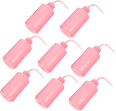 Eyelashes Cleaning Bottle 250ml ABS Graduated Bend Mouth 8pcs