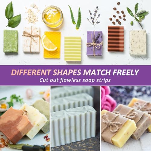 Image of HASTHIP Silicone Soap Mold with Wooden Box, 1200g /42Oz Large Capacity Flexible Rectangular Loaf Mold, Stainless Steel Wavy + Straight Scraper for Soaps Making