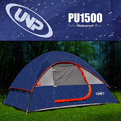 unp Camping Tent 2 Person Waterproof Windproof Tent with Rainfly Easy Set up-Portable Dome Tents for Camping の商品画像 4