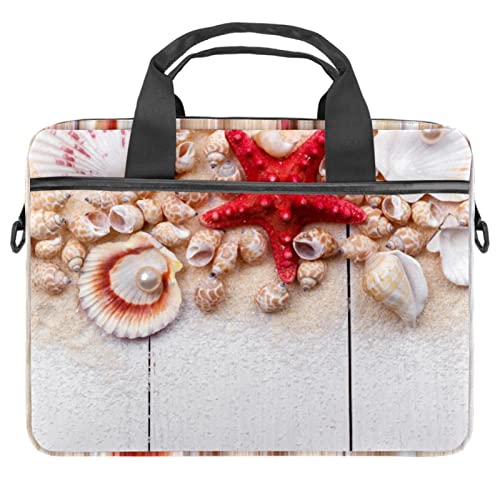 Housse ordinateur portable 13-14.5 pouces dimensions 28x36.8x3 cm motif étoile de mer et perle