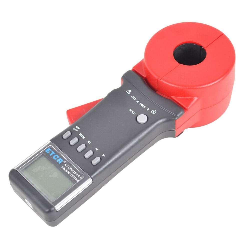 Clamp Ground Earth Resistance Tester Meter Clamp-on Earth Resistance Measurement with Resistance Range 0.01 to 200ohm Resolution 0.001Ω