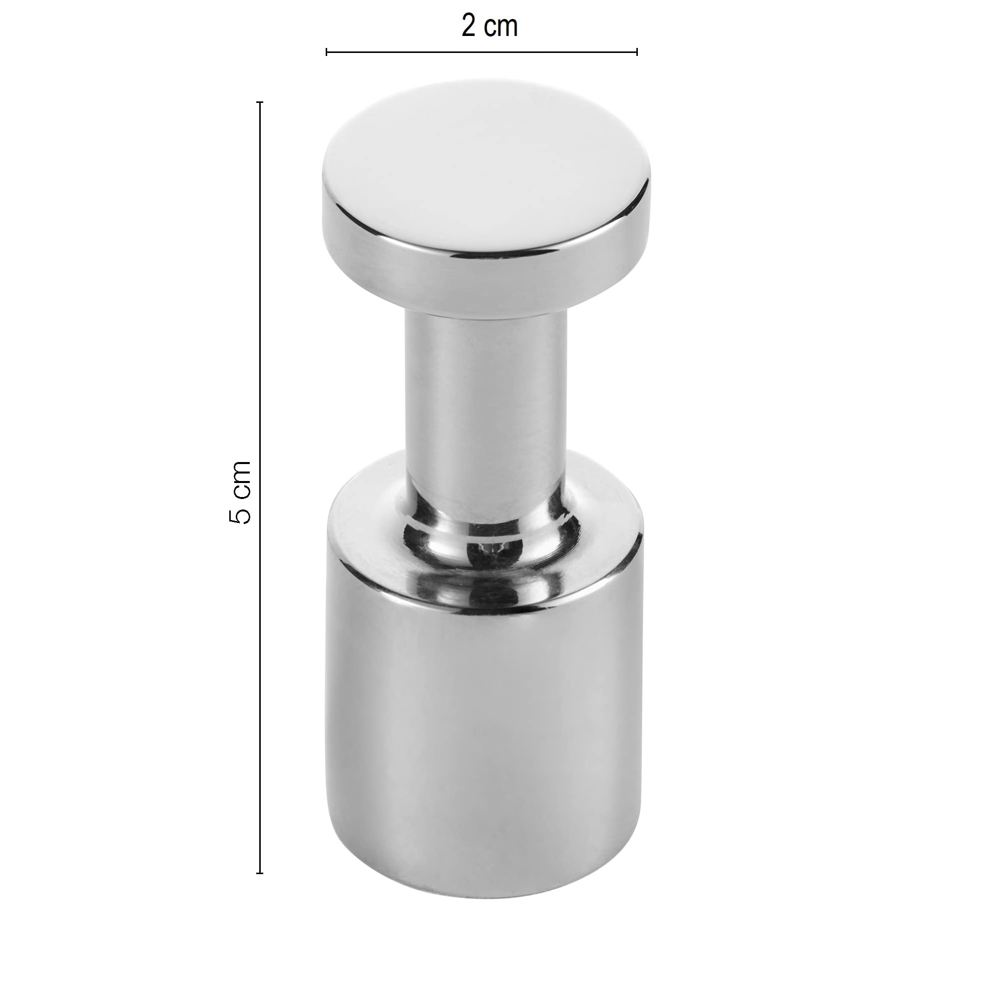 Ganci Autoadesivi Doppi In Acciaio Inox | Confezione Da 4 (8 Ganci) | Portata 6 Kg | Per Bagno, Cucina E Camera | Senza Fori, Facili Da Montare - 4