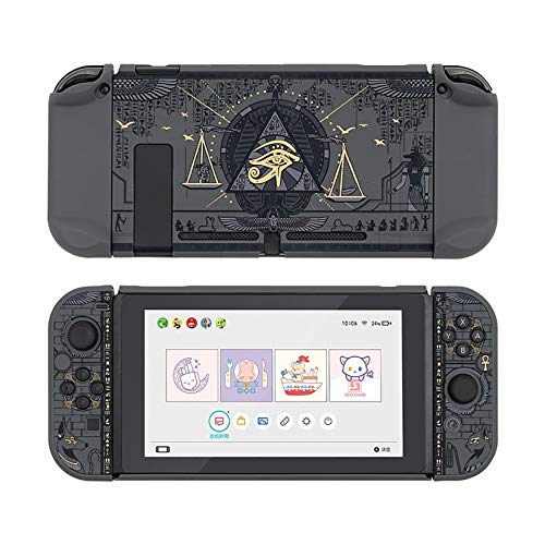 YUDIZWS Cubierta Protectora para el Interruptor Nintendo, Misterioso Estilo Egipcio Protective Handheld Grip Hard Shell para la Consola Split Split Nintendo,Case Cover
