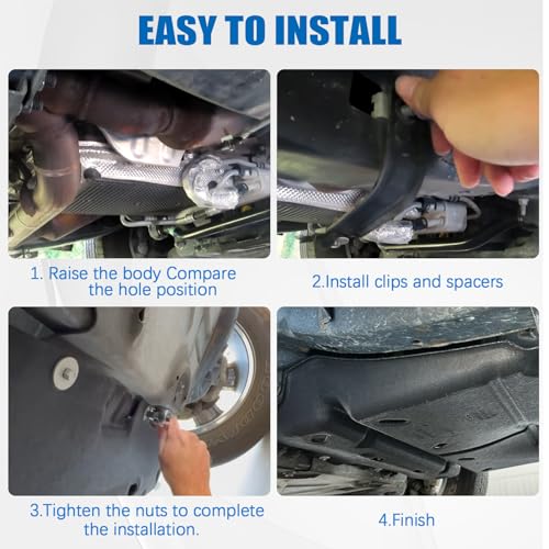 Image of PACEWALKER Splash Panel Shield Under Diaper for Ford F150 2015 2016 2017 2018 2019 2020 Not Fit Raptor Model /3.0L Diesel ML3Z-7222-D