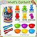 NAODONGLI Counting Color Sorting Toys Animals Matching Games with Rainbow Bowls,Preschool Learning Educational Montessori Sensory Training Christmas Stocking Stuffers Gifts for 3 4 5 Year Old Toddlers
