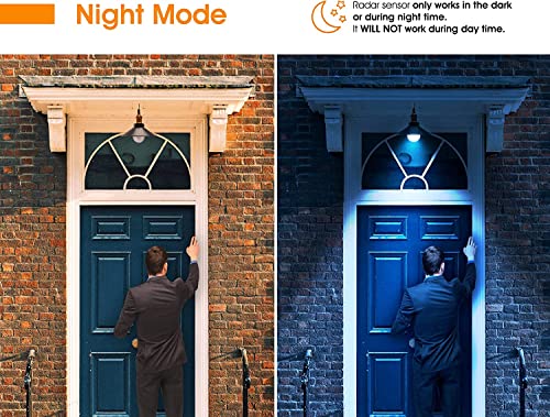 Tento Lighting 9W Motion Sensor Radar Led Bulb E26 Radar Led Bulb 360 Degree Motion Detect Security Auto On Off 6000K Daylight White 2 Pack #TOP6