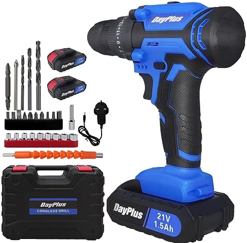 21V Cordless Drill Set Power Drill Driver Impact Drill With Battery Fast Charger, 1x 1500mAh - View #6