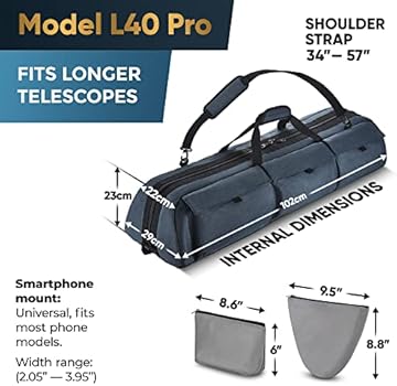 BagMate Multipurpose Telescope Bag, 39x12.3x12.3 Inch – Shock-Absorbent - View #10