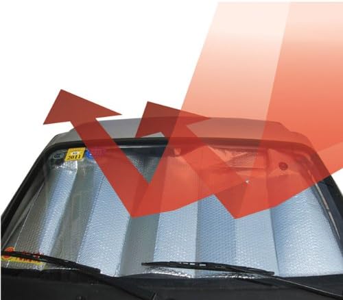 SILVER FOLDING CAR SUN WINDSCREEN SHADE REFLECTOR