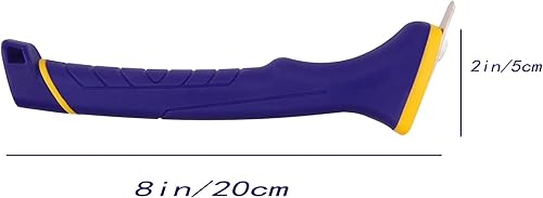 Miniatura 6 de MANUFORE Rascador de pintura de contorno de agarre suave, 6 cuchillas diferentes de acero inoxidable para quitar pintura, barniz, masilla u óxido