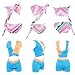 E-TING 17 Items = 5 Sets Beach Bikini Swimsuit Bathing Doll Clothes Mermaid Dress Outfits with Accessories 10 Pair Shoes 1Set Diving Suit 1Pcs Skateboard for 11.5 Inch Girl Dolls (Random Style)