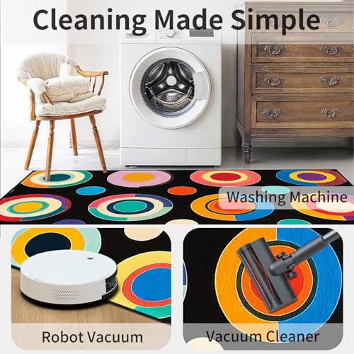 AQQA 5x7ft Kids Seating Rug, Seats 12 Classroom Circle Time Carpet, Soft Imitation Cashmere Educational Area Rug, Non-Slip Washable Colorful Spots Play Mat for Playroom Nursery Kindergarten by AQQA - Image 4