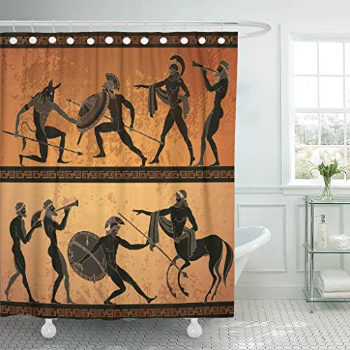 Statue grecque antique rideau de douche polyester imperméable