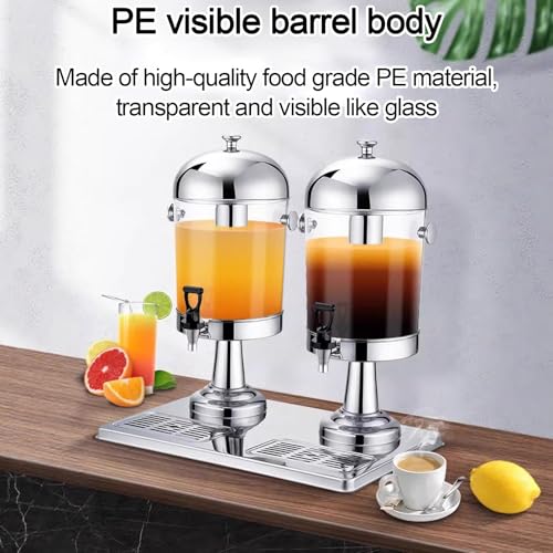 Distributeur de boissons 8L en acier inoxydable avec robinet pour jus et cafés - 4