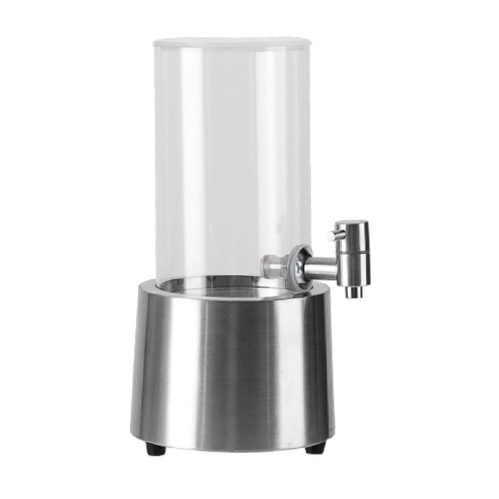 3 Litros Torre Cerveza Transparente Dispensador Cerveza Iluminado Multiuso Dispensador Torre para Bar, Sala Canto, Redondo Cilíndrico Inoxidable Luz Blanca, 2L