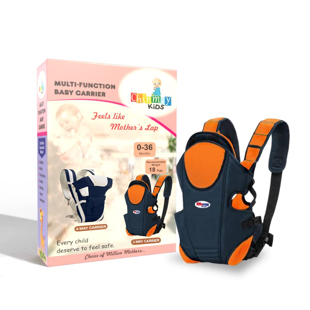 Chinmay Kids Baby Carrier Bag in 3-in-1 Ergonomic Adjustable Sling Kangaroo Design with Carrying Basket for Front & Back Use for Infant Child and Mother Travel - 0 to 2 Year-image-9