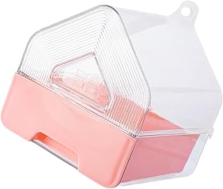 VILLFUL bañera de Loro Bañera de pájaro cacatúa baño de Loros baño de pájaros bañera de pájaro Loro bañera de pájaro Colgante bañera de agapornis bañera para Mascotas el plastico Rosa