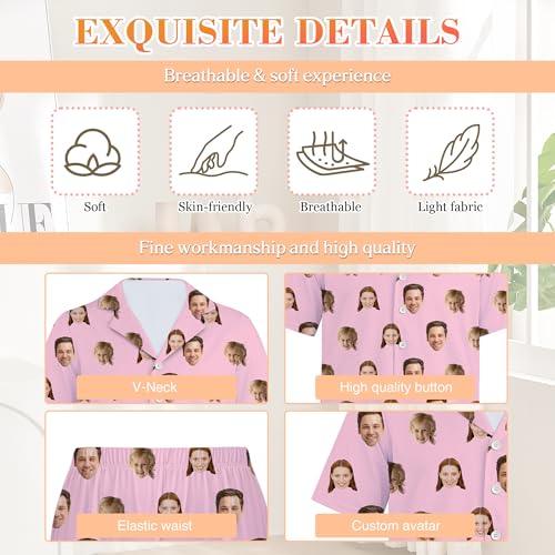 Personalized Pajamas For Women Men Set Custom Family Matching Pajamas With Photo Funny Pet Face Pjs Sleepwear Gifts3